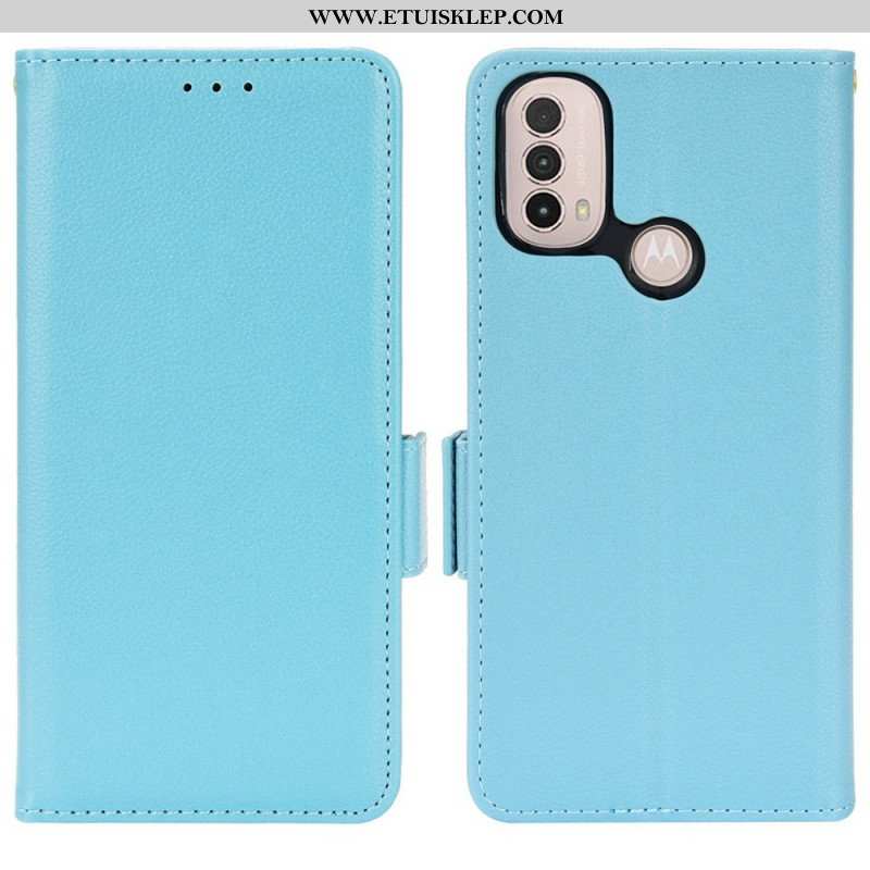 Etui Folio do Moto E40 / E30 / E20 Skórzany Futerał Flap Double Nowe Kolory